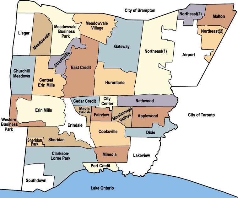 Communities in the City of Mississauga